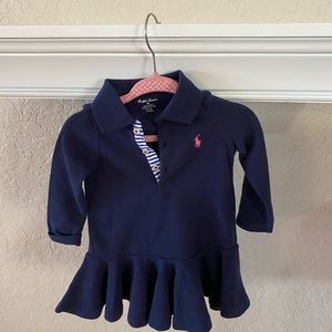 Ralph Lauren collar pique ruffle dress